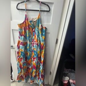 Harlow & Rose Vibrant Multicolor Maxi Dress 3X